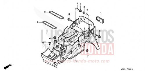KOTFLUEGEL, HINTEN CB1100SF1 de 2001